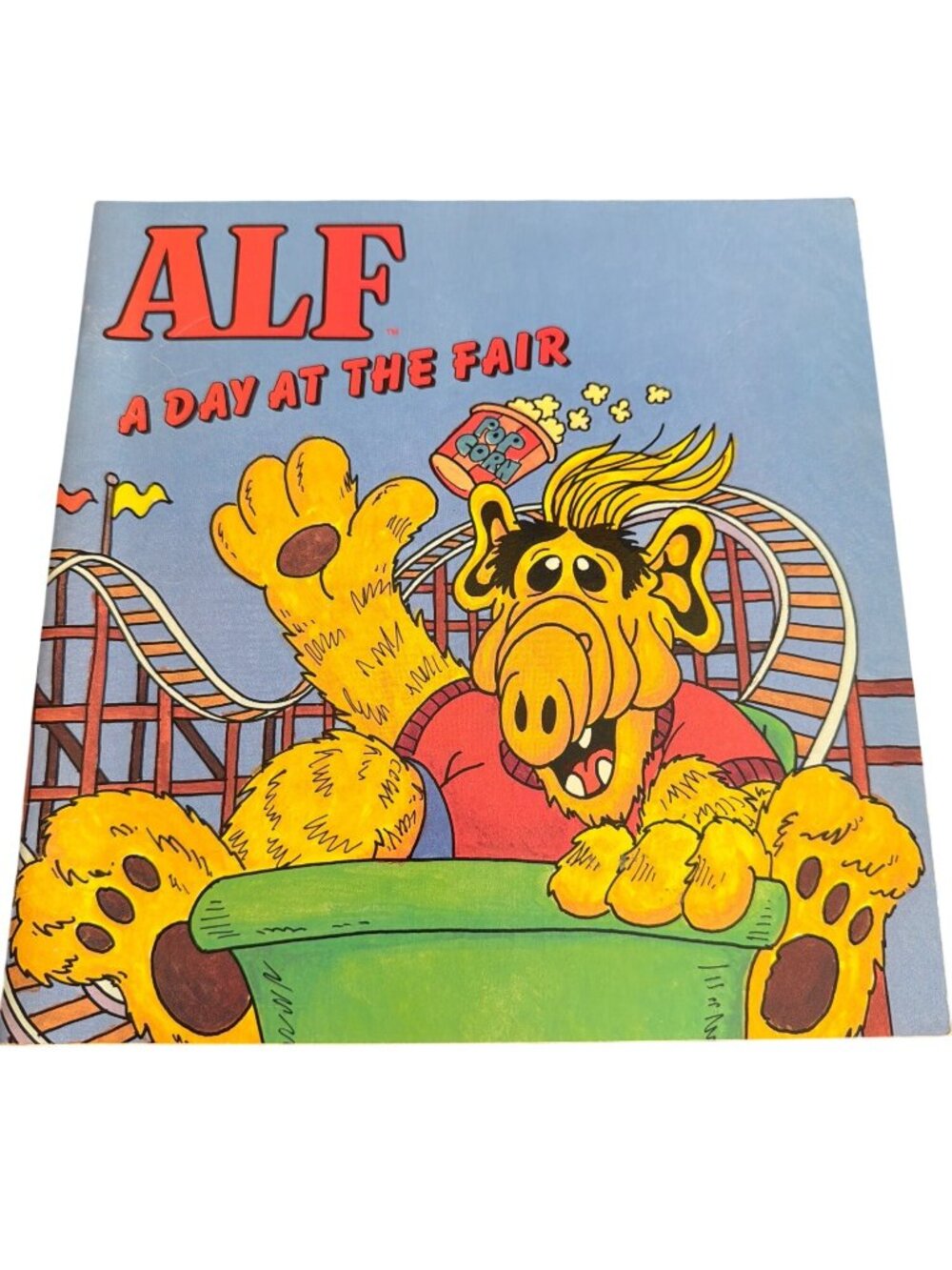 Vintage ALF A Day At The Fair Paperback Book Childrens 1987 Checkerboard Press